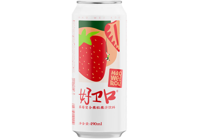 草莓復合果粒果汁飲料490*15瓶